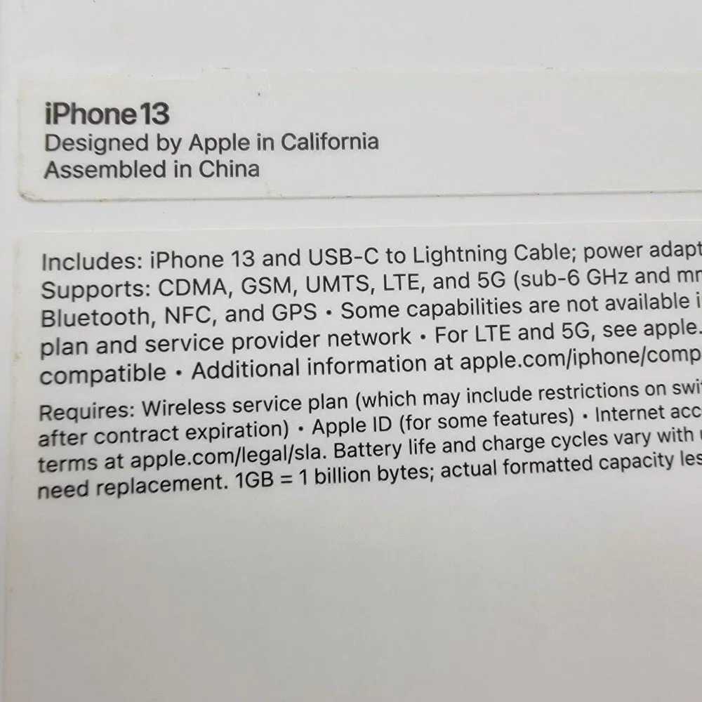 Apple iPhone 13 PINK Empty Box‎ ONLY - No Phone, No Accessories Original